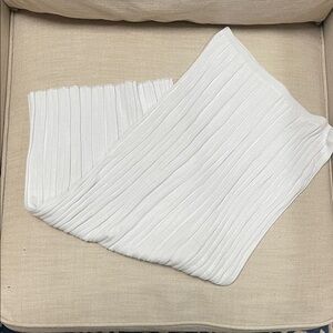 White Ribbed Knit Skirt